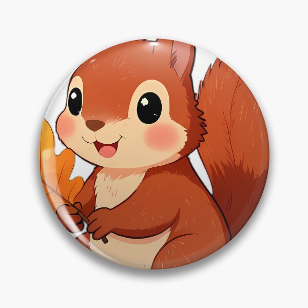 Item preview, Cute Red Squirrel Hugging Golden Amber Oak Leaf designed and sold by pumsquare.