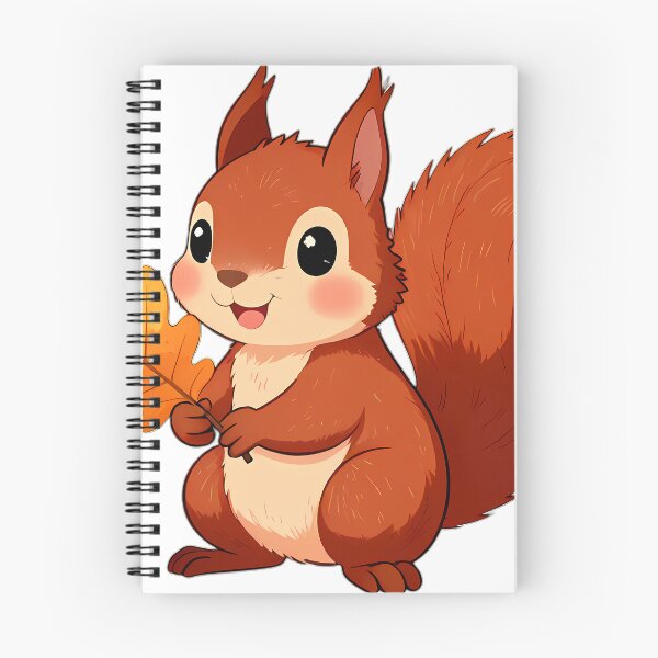 Item preview, Cute Red Squirrel Hugging Golden Amber Oak Leaf designed and sold by pumsquare.