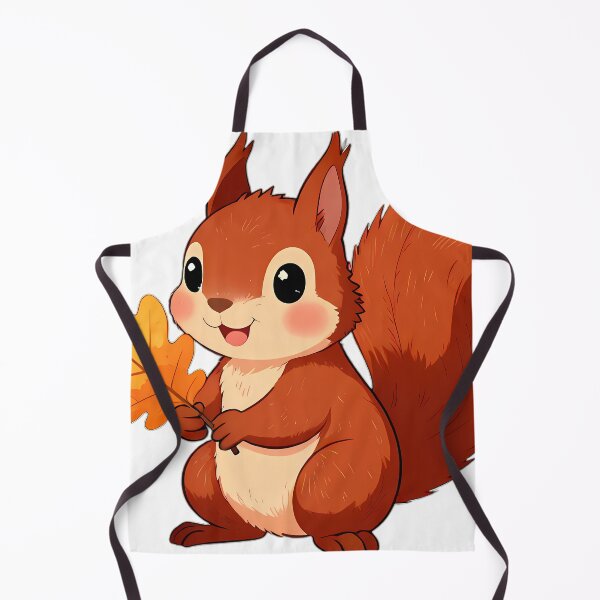 Item preview, Cute Red Squirrel Hugging Golden Amber Oak Leaf designed and sold by pumsquare.