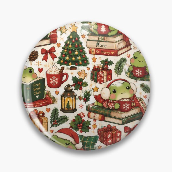 Item preview, Cozy Christmas Frogs – Cute Kawaii Holiday Seamless Pattern designed and sold by RJACreative.