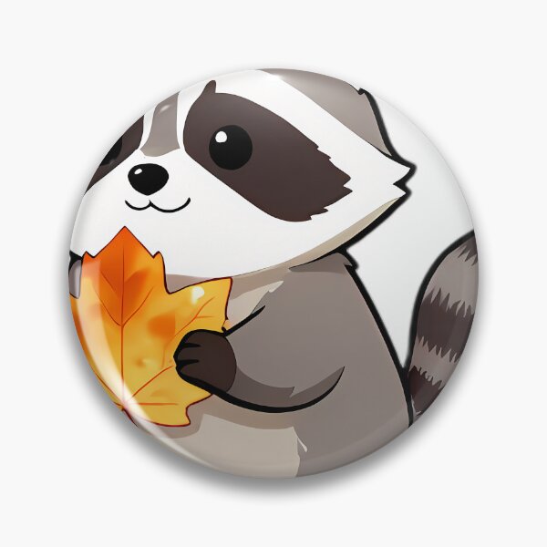 Item preview, Cute Baby Raccoon Hugging Copper Sugar Maple Leaf designed and sold by pumsquare.