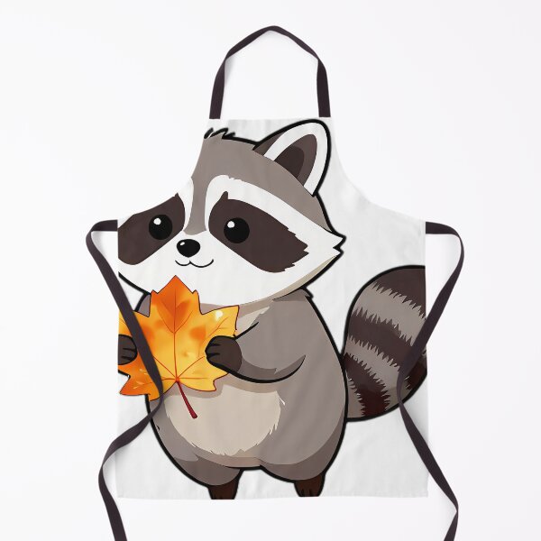 Item preview, Cute Baby Raccoon Hugging Copper Sugar Maple Leaf designed and sold by pumsquare.