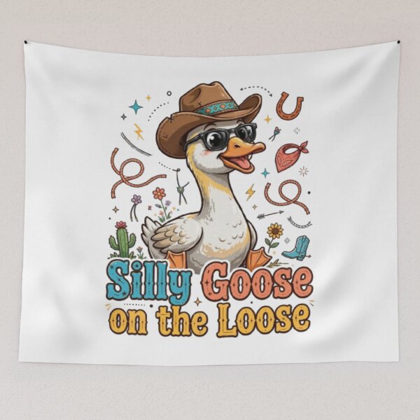Item preview, Funny Cowboy Goose Silly On The Loose` designed and sold by zwnexura.