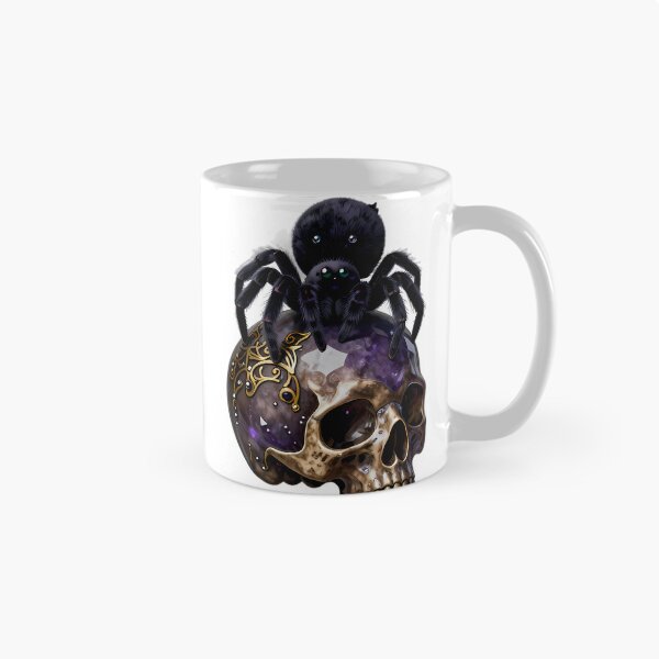 Item preview, Gothic Velvet Spider Carved Amethyst Skull designed and sold by IllumeInk.