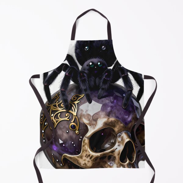 Item preview, Gothic Velvet Spider Carved Amethyst Skull designed and sold by IllumeInk.