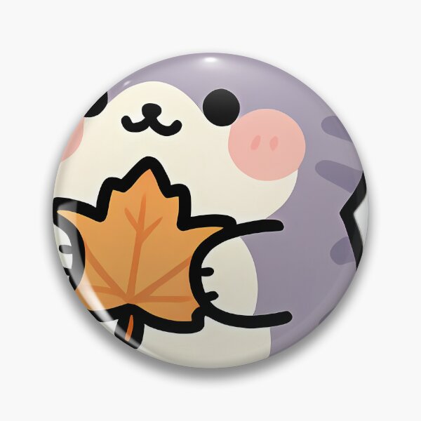 Item preview, Cute Scottish Fold Cat Hugging Honey Amber Maple Leaf designed and sold by pumsquare.