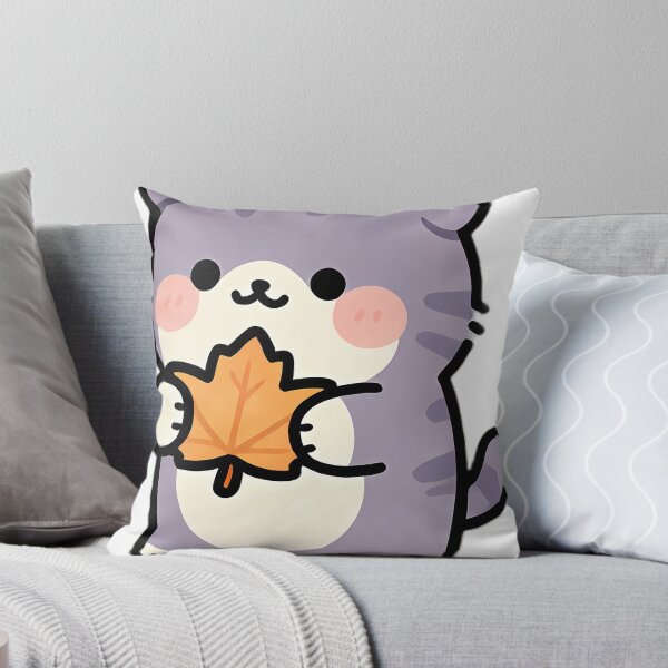 Item preview, Cute Scottish Fold Cat Hugging Honey Amber Maple Leaf designed and sold by pumsquare.