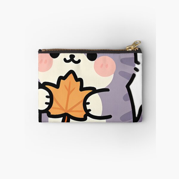 Item preview, Cute Scottish Fold Cat Hugging Honey Amber Maple Leaf designed and sold by pumsquare.