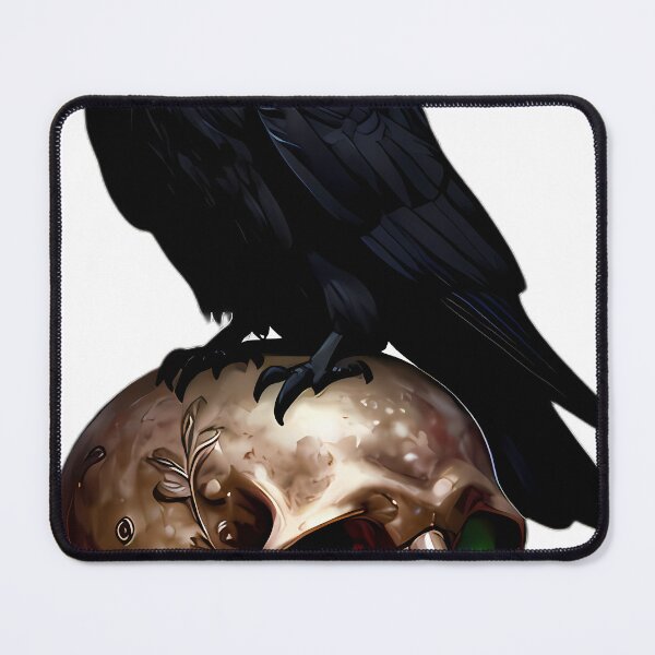 Item preview, Gothic Crow Carved Dark Bronze Memento Mori Skull designed and sold by IllumeInk.