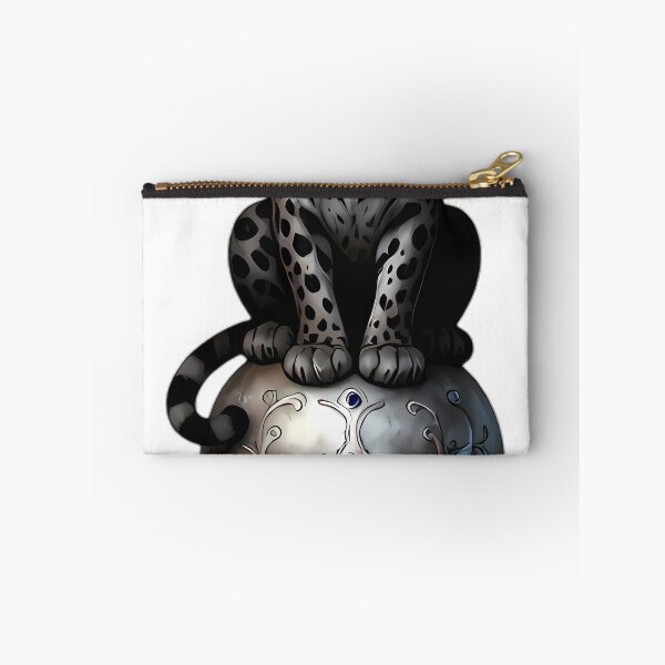 Item preview, Gothic Ghost Leopard Carved Silver Memento Mori Skull designed and sold by IllumeInk.