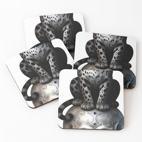 Item preview, Gothic Ghost Leopard Carved Silver Memento Mori Skull designed and sold by IllumeInk.