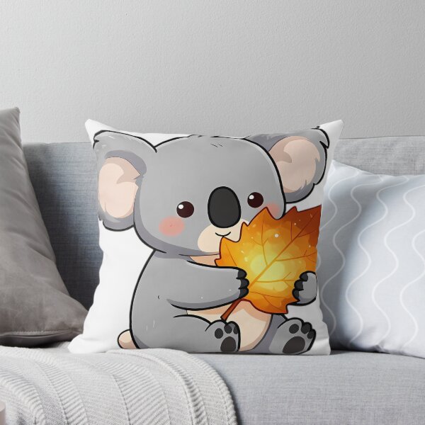 Item preview, Cute Baby Koala Hugging Golden Bronze Eucalyptus Leaf designed and sold by pumsquare.