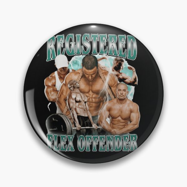 Item preview, Registered Flex Offender Gym Meme  designed and sold by Richie-I-think.
