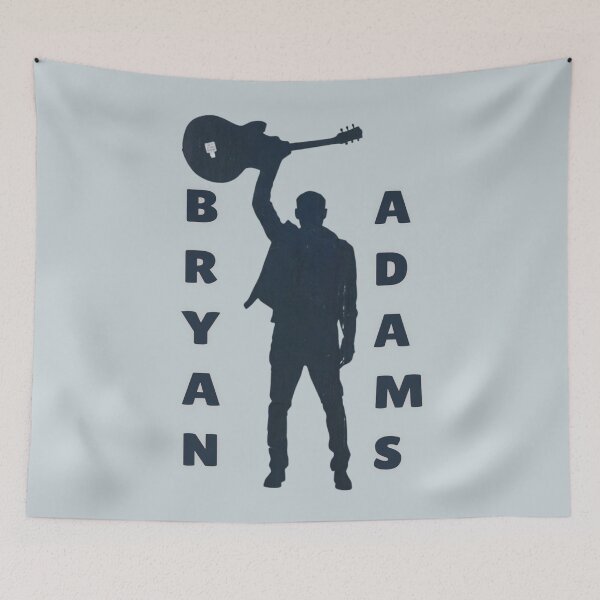 Aperçu de l'œuvre Silhouette de guitare de la légende du rock Bryan Adams créée et vendue par Vicky021.