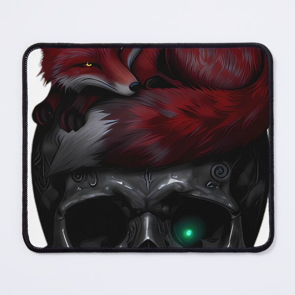 Item preview, Gothic Shadow Fox Carved Obsidian Memento Mori Skull designed and sold by IllumeInk.
