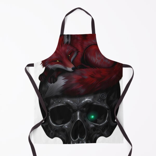 Item preview, Gothic Shadow Fox Carved Obsidian Memento Mori Skull designed and sold by IllumeInk.