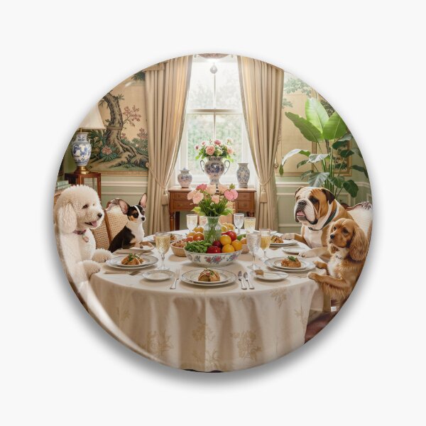 Item preview, The Aristocratic Dog Dinner Party designed and sold by Vicky Brago-Mitchell®.