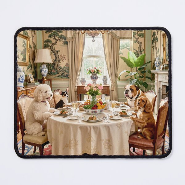 Item preview, The Aristocratic Dog Dinner Party designed and sold by Vicky Brago-Mitchell®.