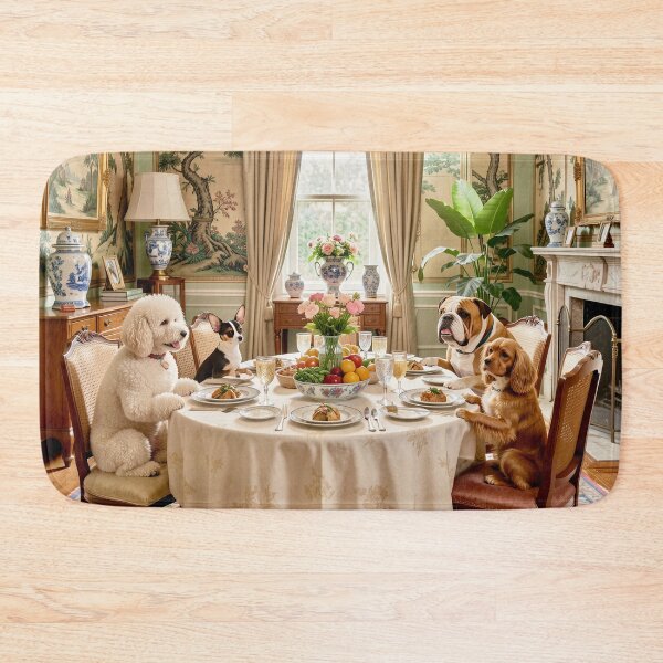 Item preview, The Aristocratic Dog Dinner Party designed and sold by Vicky Brago-Mitchell®.
