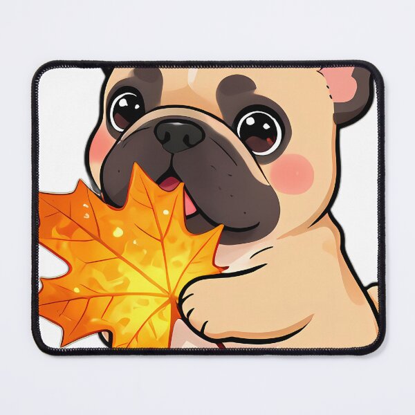 Item preview, Cute French Bulldog Hugging Toasted Caramel Maple Leaf designed and sold by pumsquare.