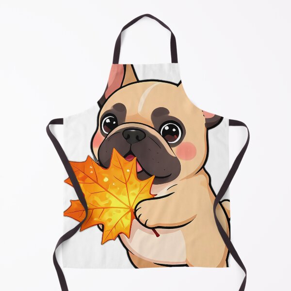 Item preview, Cute French Bulldog Hugging Toasted Caramel Maple Leaf designed and sold by pumsquare.