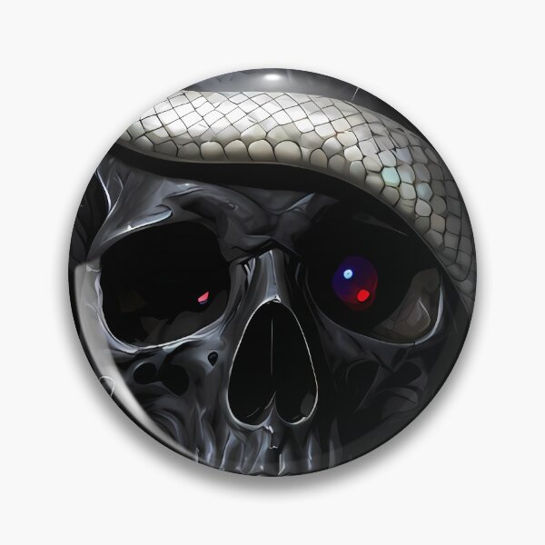Item preview, Gothic Ghost Python Carved Ebony Memento Mori Skull designed and sold by IllumeInk.