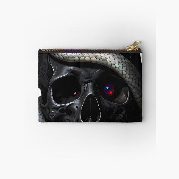 Item preview, Gothic Ghost Python Carved Ebony Memento Mori Skull designed and sold by IllumeInk.