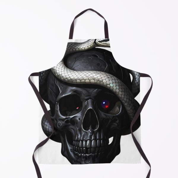 Artikelvorschau, Gothic-Geisterpython-Schädel aus geschnitztem Ebenholz, Memento Mori entworfen und verkauft von IllumeInk.