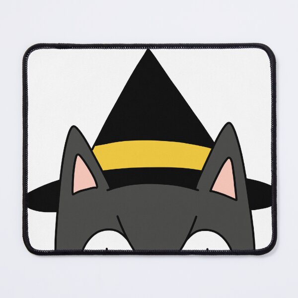 Item preview, witch cat peeking - black designed and sold by motherbrainart.