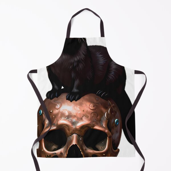 Item preview, Gothic River Otter Carved Copper Memento Mori Skull designed and sold by IllumeInk.