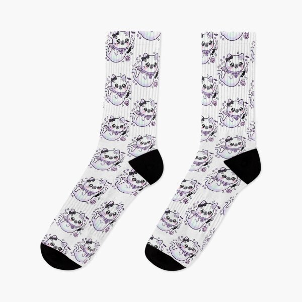 Item preview, Cute Ghost Cat With Knife - Funny Spooky Halloween Kawaii Sticker designed and sold by Artistprinter.