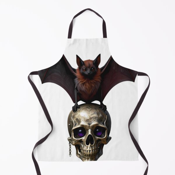 Item preview, Gothic Flying Fox Bat Carved Pewter Skull designed and sold by IllumeInk.