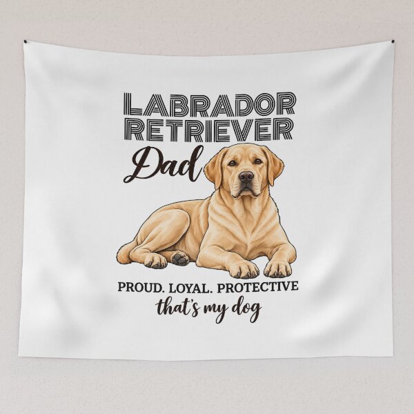 Artikelvorschau, Labrador Retriever Dad Proud Loyal Protective entworfen und verkauft von Loona97.