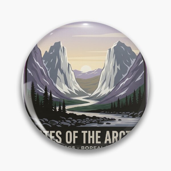 Item preview, Gates of the Arctic National Park Alaska Travel Badge Sticker designed and sold by DetourDgn.