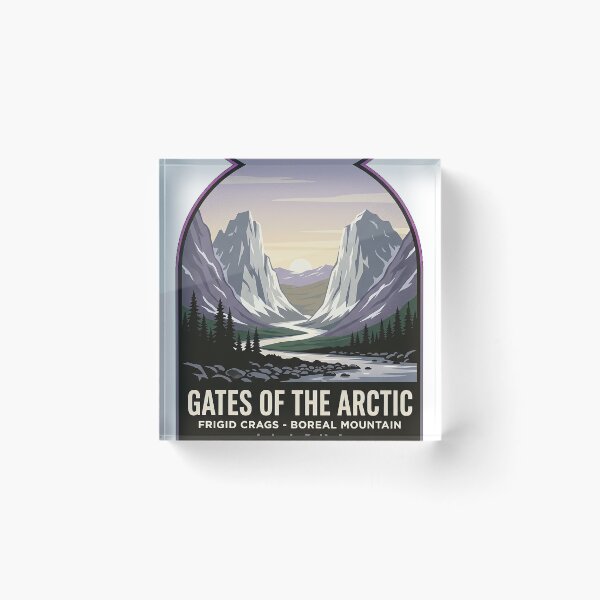 Item preview, Gates of the Arctic National Park Alaska Travel Badge Sticker designed and sold by DetourDgn.