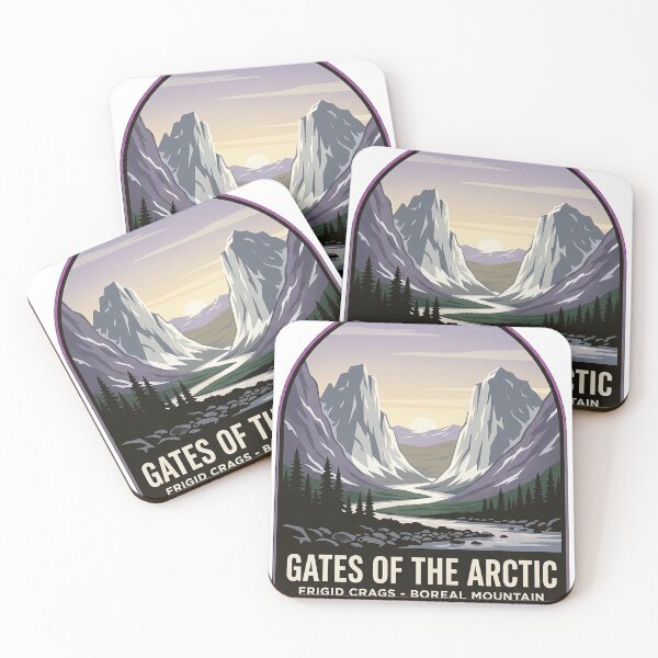Item preview, Gates of the Arctic National Park Alaska Travel Badge Sticker designed and sold by DetourDgn.