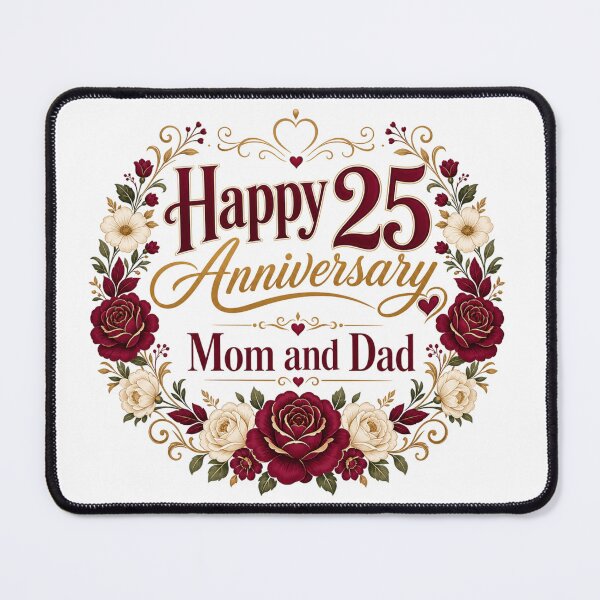 Item preview, Happy 25th Wedding Anniversary Mom and Dad designed and sold by GoodPlaceToShop.