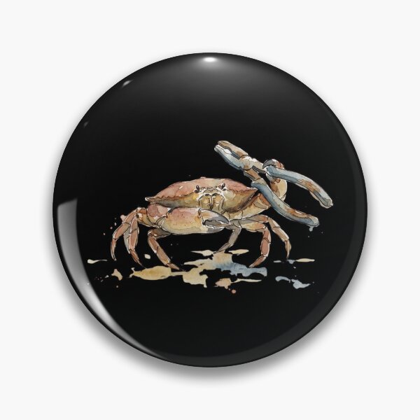 Item preview, Watercolor Crab Holding A Metal Pliers Tool Art designed and sold by bvdesignart.