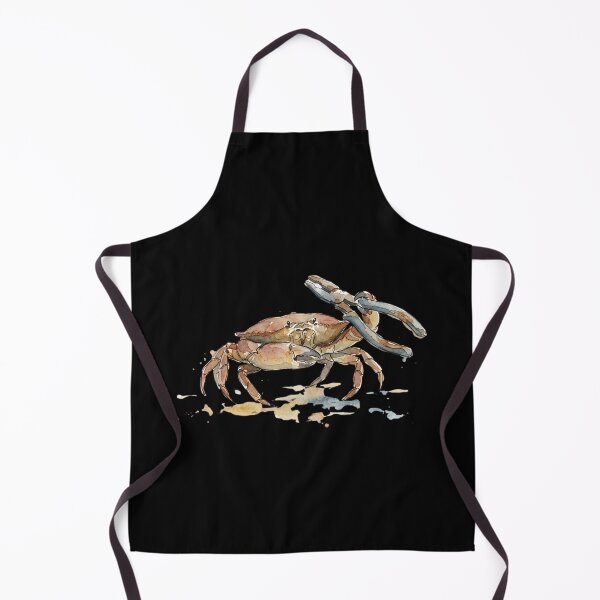 Item preview, Watercolor Crab Holding A Metal Pliers Tool Art designed and sold by bvdesignart.
