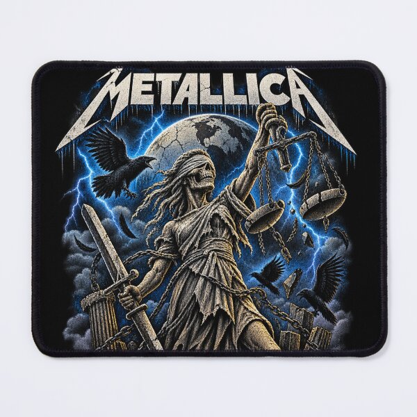 Item preview, Metallica Skull Lady Justice Heavy Metal designed and sold by FakePeopleSuck.
