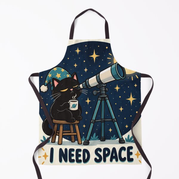 Item preview, Black Cat I Need Space Astronomy Humor designed and sold by SAS-Designer.