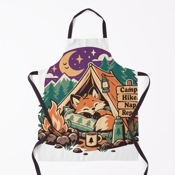 Item preview, Camp Hike Nap Repeat Sleeping Fox designed and sold by Summit Folk Studio.