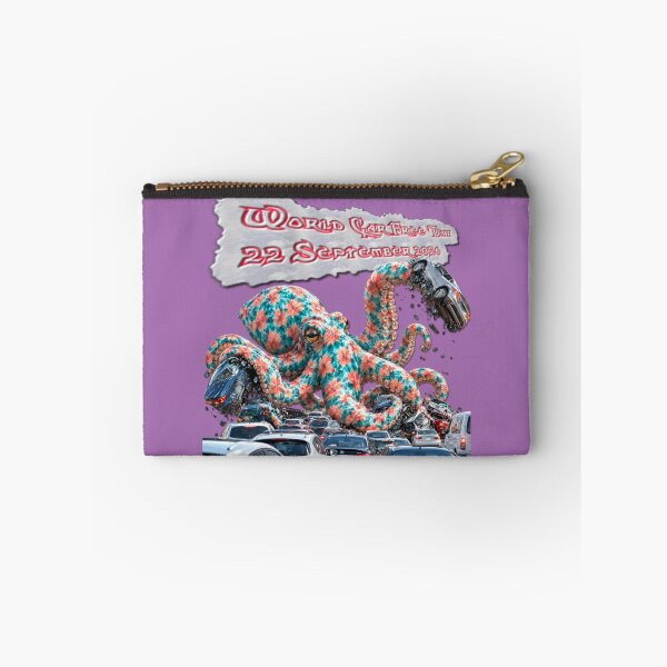 Item preview, Floral Octopus Crushing Traffic World Car Free Day designed and sold by zenjiinspired.