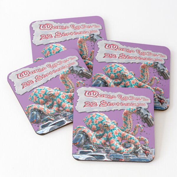 Item preview, Floral Octopus Crushing Traffic World Car Free Day designed and sold by zenjiinspired.