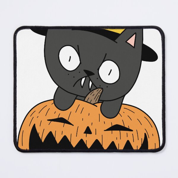 Item preview, witch cat & pumpkin - black designed and sold by motherbrainart.