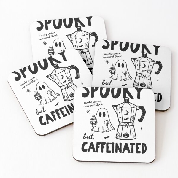 Item preview, Spooky But Caffeinated | Funny Halloween Coffee Lover Ghost Aesthetic designed and sold by inkfluenceart.