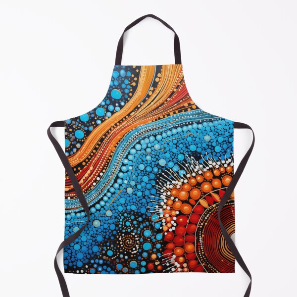 Item preview, Aboriginal Inspired Dot Art - Water River in Desert Wildflowers designed and sold by GrinGalore.