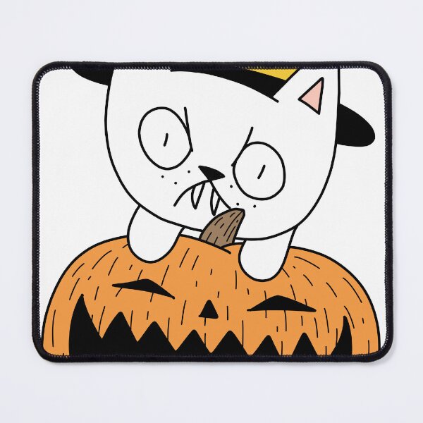 Item preview, witch cat & pumpkin - white designed and sold by motherbrainart.