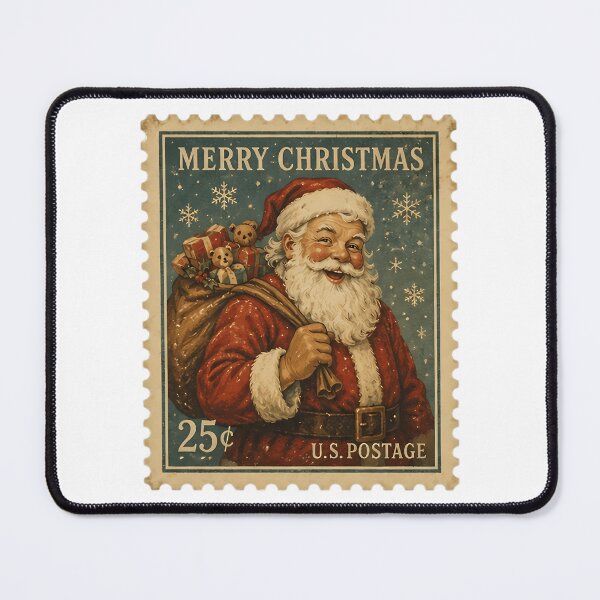 Item preview, Vintage Santa Claus Christmas Postage Stamp designed and sold by funkieedesigns.