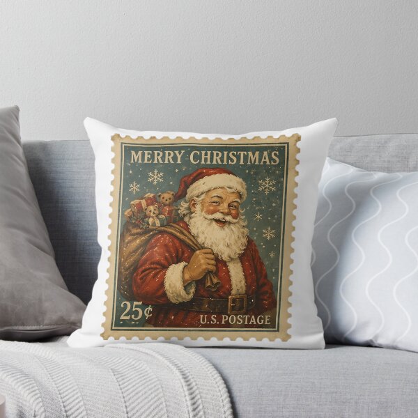 Item preview, Vintage Santa Claus Christmas Postage Stamp designed and sold by funkieedesigns.